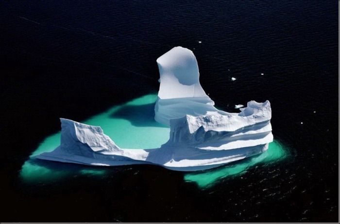 A melted iceberg in Greenland