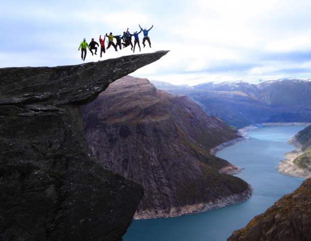The group jump in Language Troll in Norway