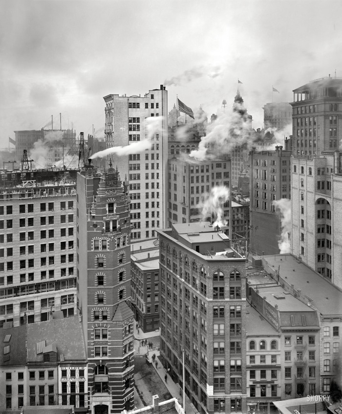 1901. Cluster of skyscrapers, New York