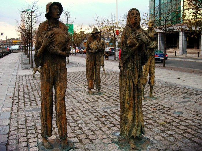 Famine Memorial, Dublin, by sculptor Rowan Gillespie