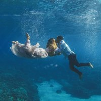 Underwater Wedding Portraits in Maui